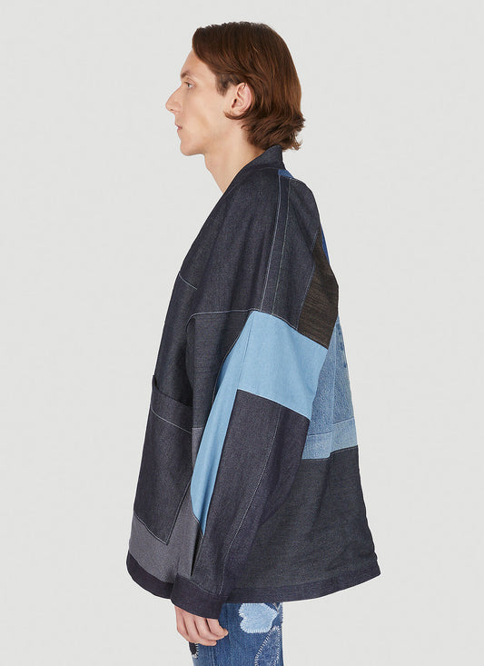 Patchwork kimono jacket