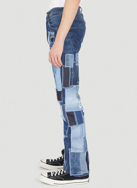 Patchwork Jeans in Blue
