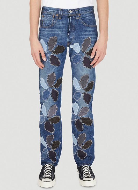 Flowers Jeans in Blue