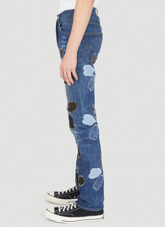 Flowers Jeans in Blue