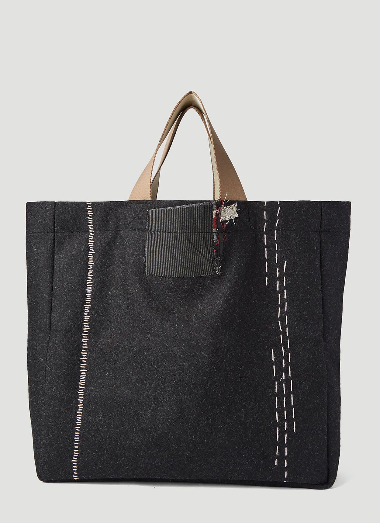 Multi Panel Tote Bag in Black