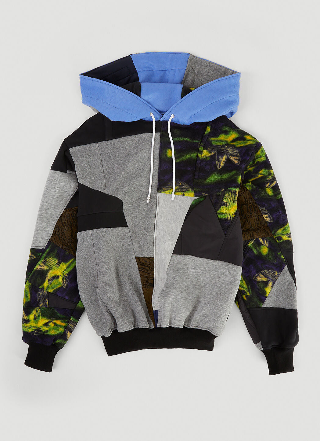Up-cycled Multi Panel Hooded Sweatshirt
