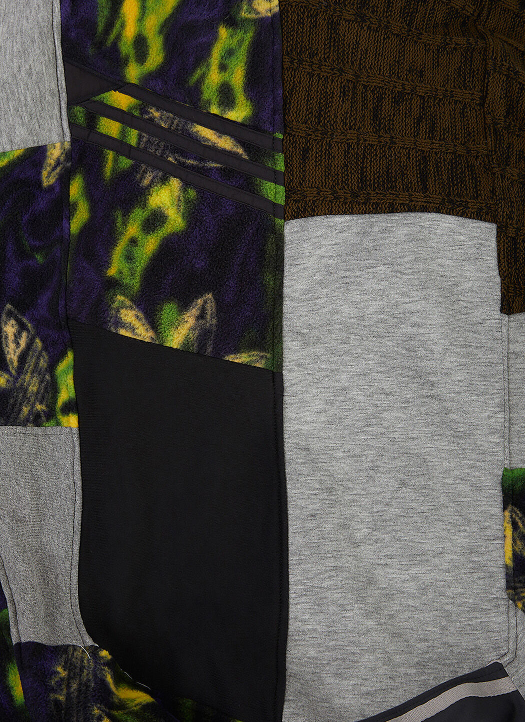 Up-cycled Multi Panel Hooded Sweatshirt