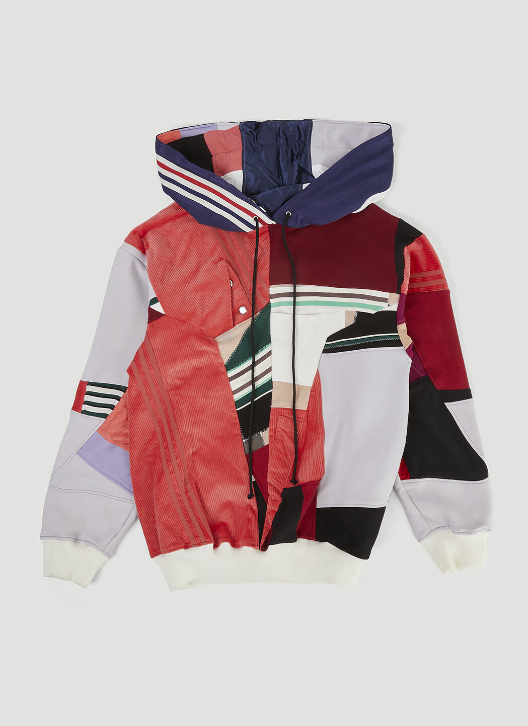 Up-cycled Multi Panel Hooded Sweatshirt