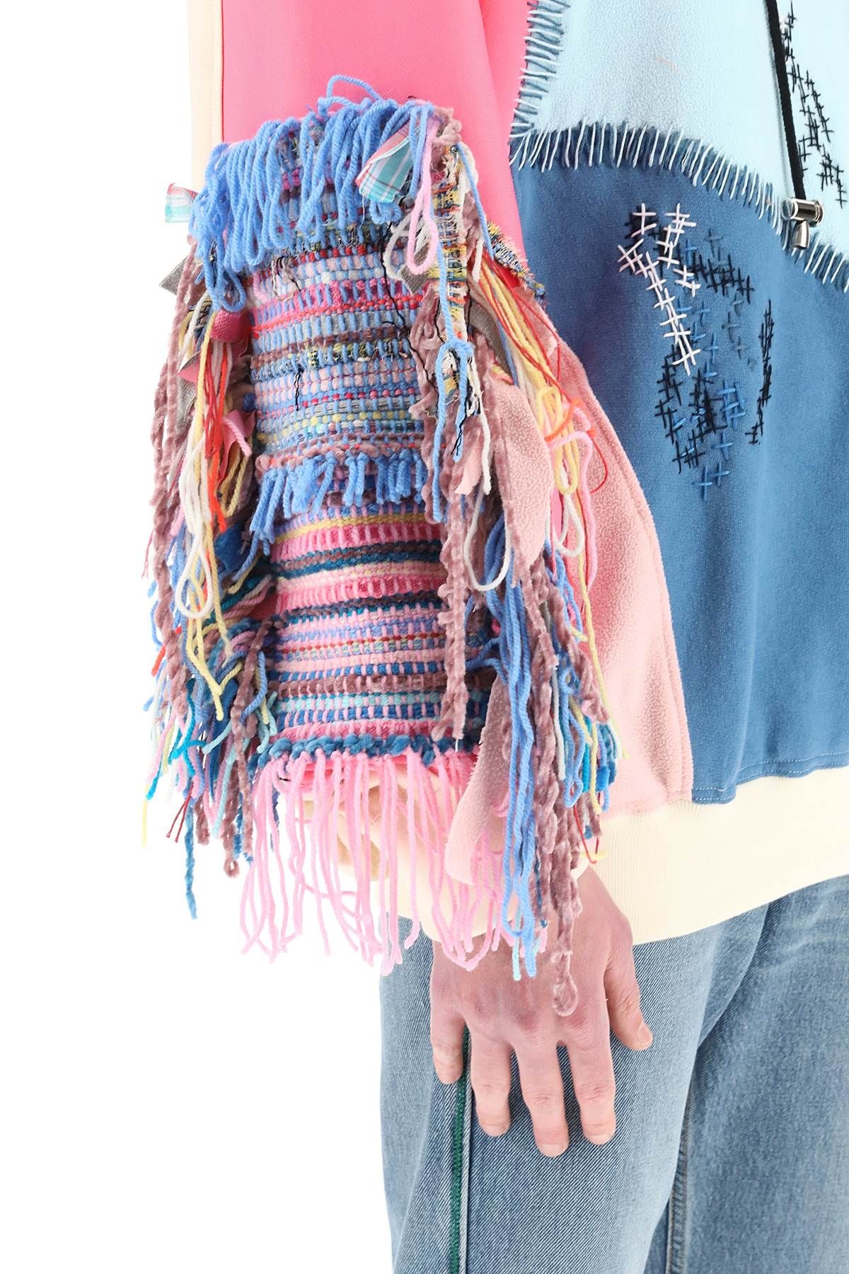 Patchwork Hoodie In Pink