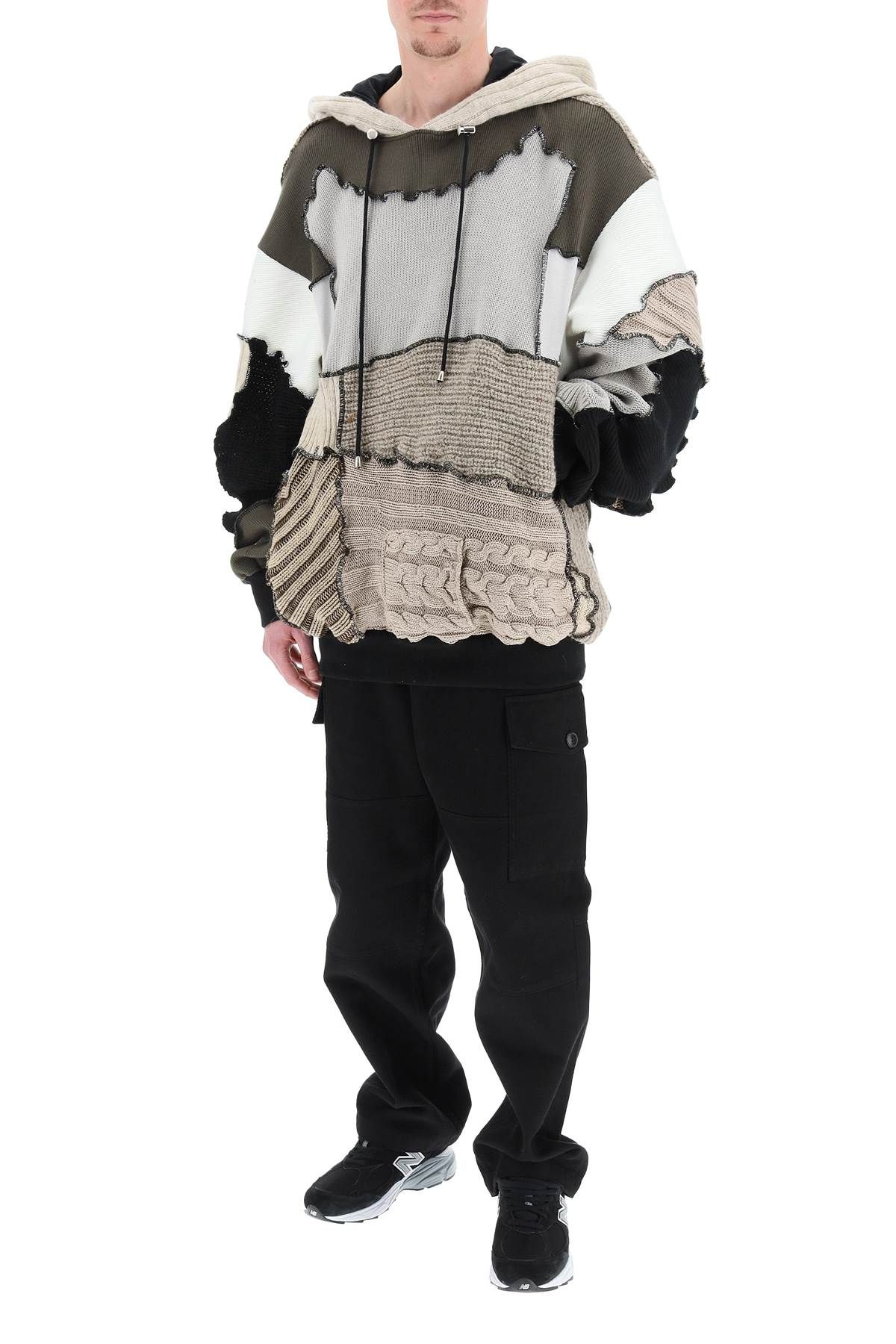 Knit Patchwork Hoodie