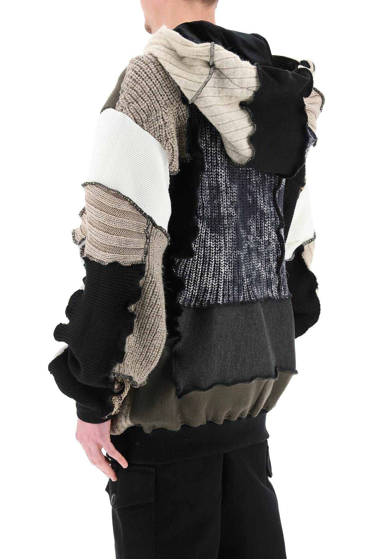Knit Patchwork Hoodie