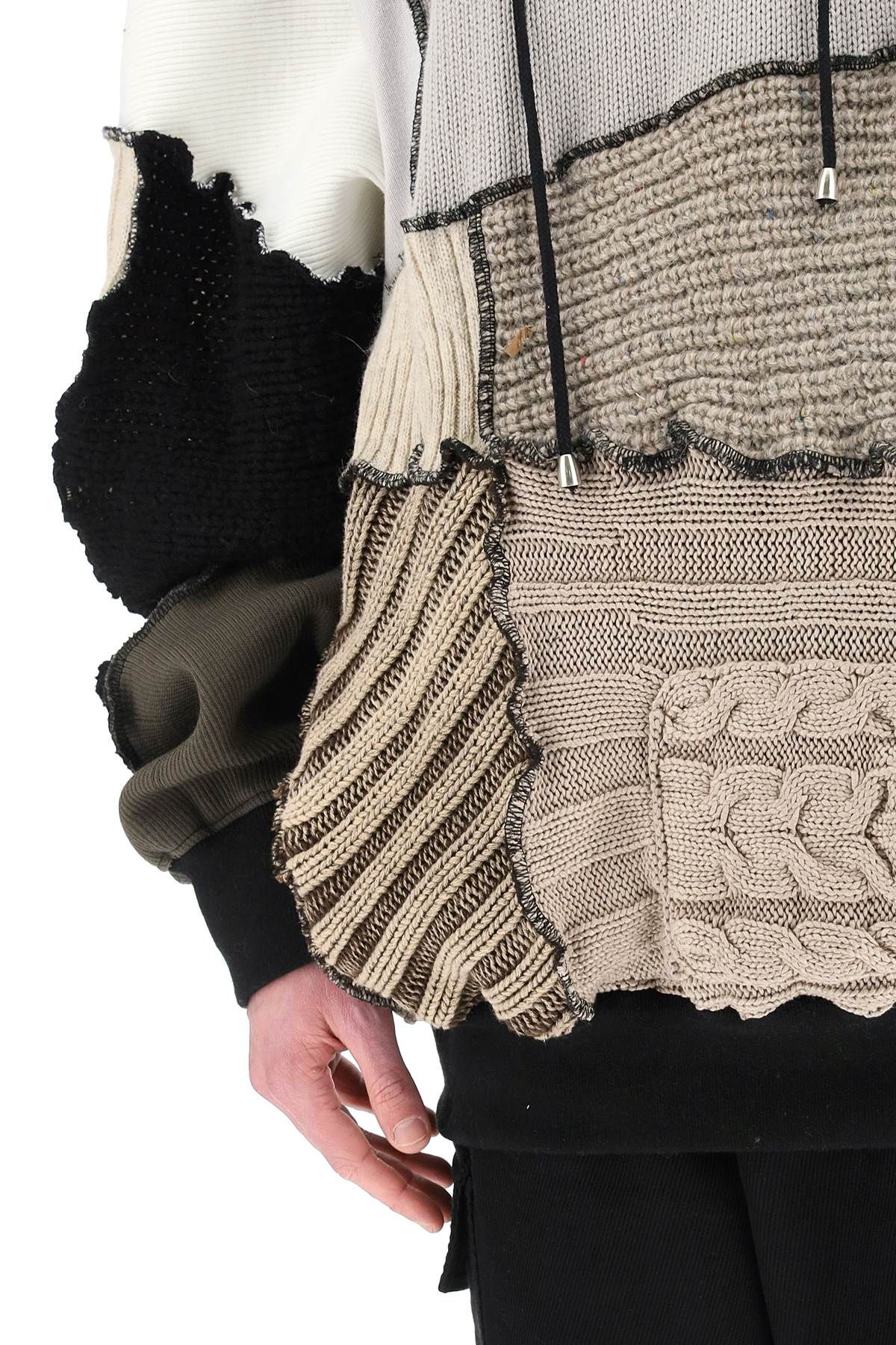 Knit Patchwork Hoodie