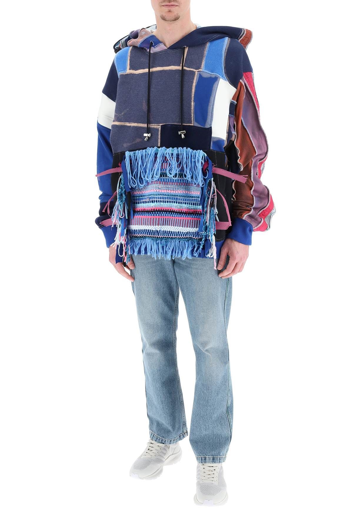 Multicolor Patchwork Dyed Hoodie
