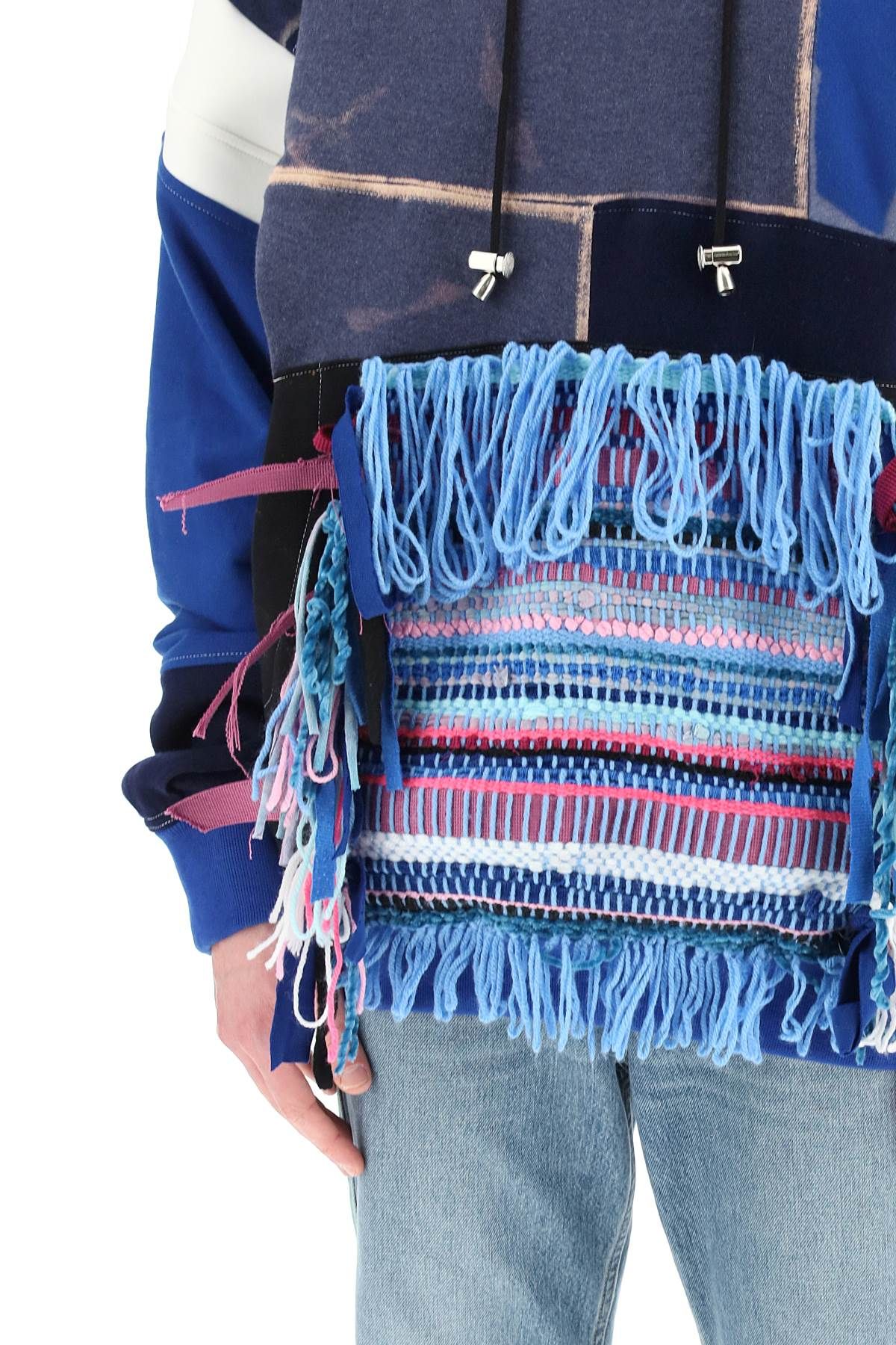 Multicolor Patchwork Dyed Hoodie