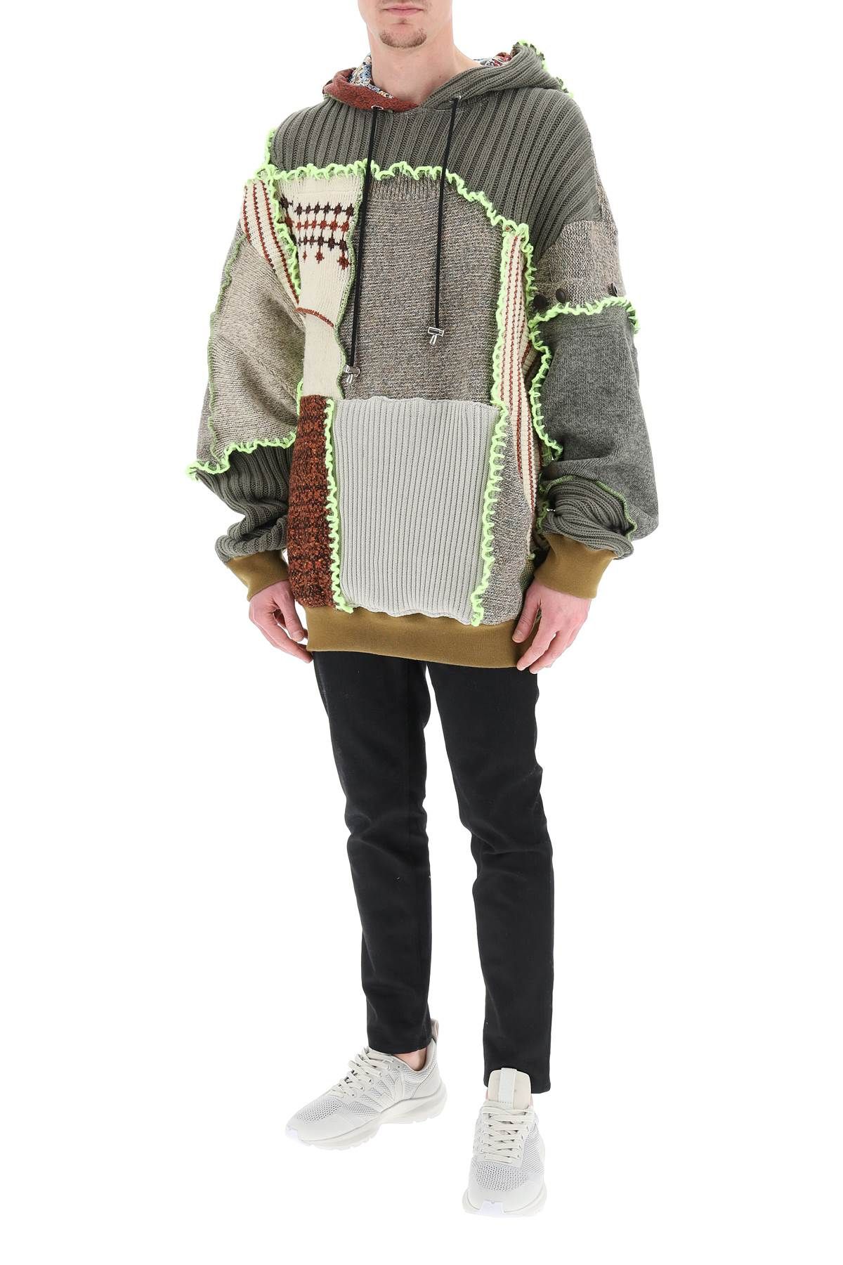Crochet Hoodie In Green