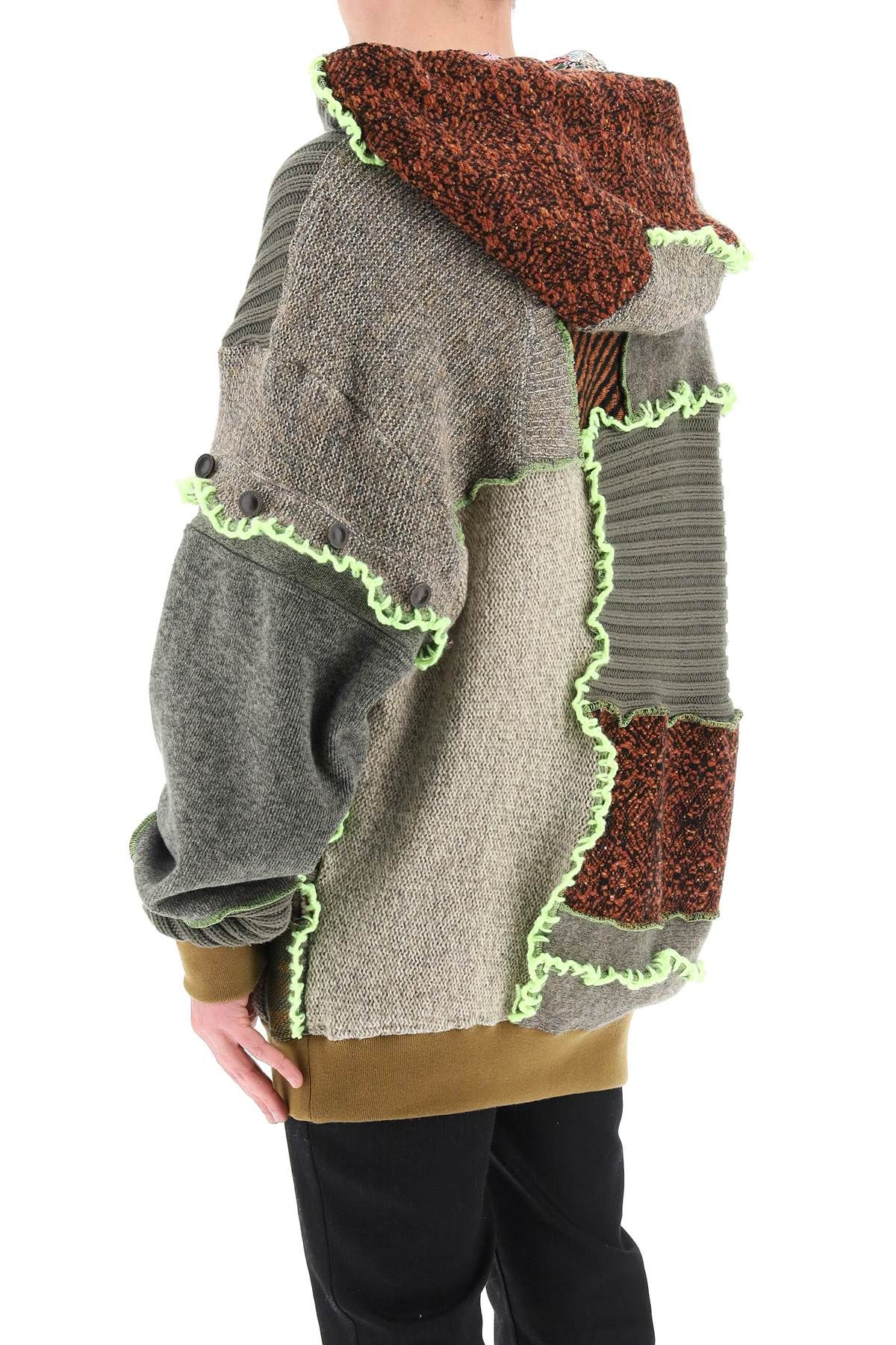 Crochet Hoodie In Green