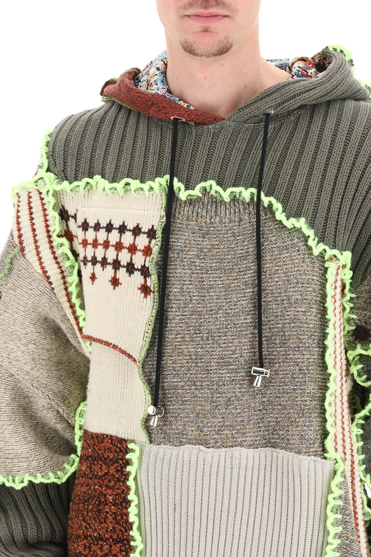 Crochet Hoodie In Green