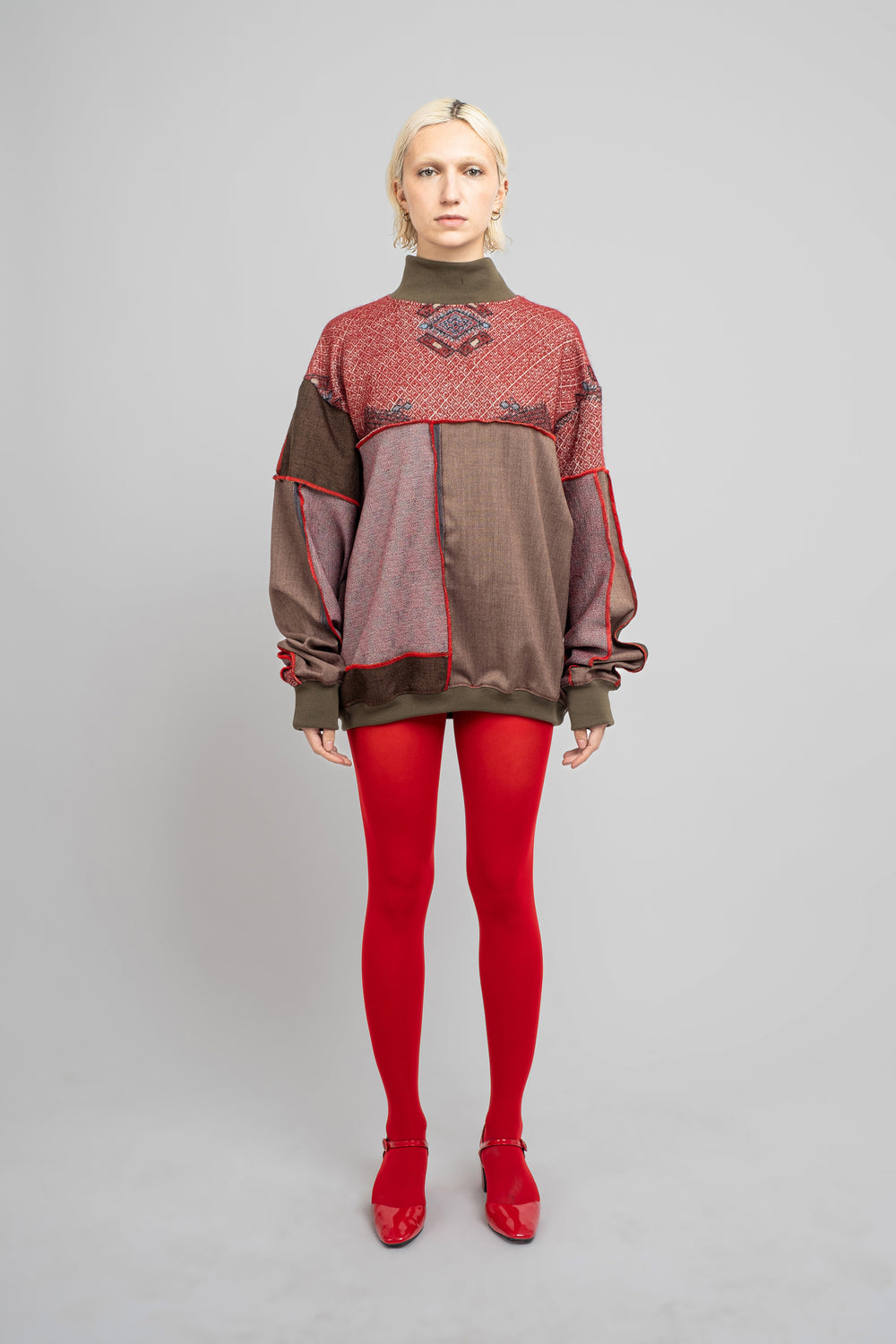Multi-Color Turtleneck Sweater