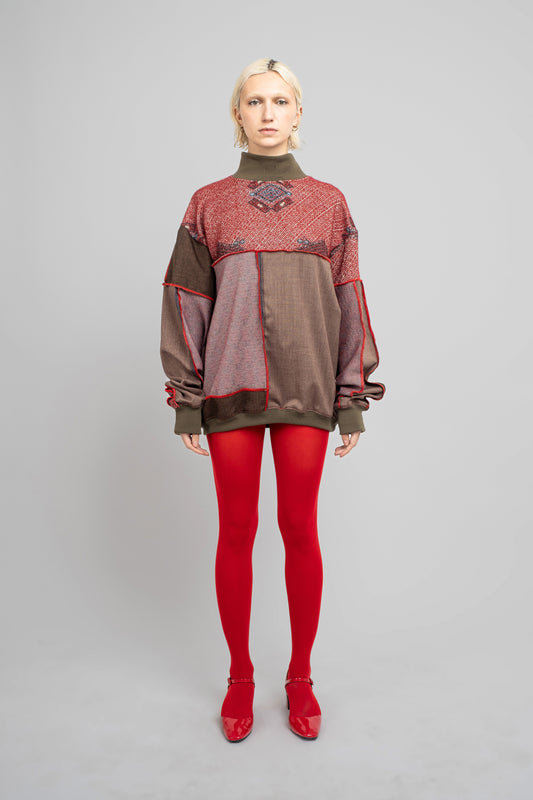 Multi-Color Turtleneck Sweater