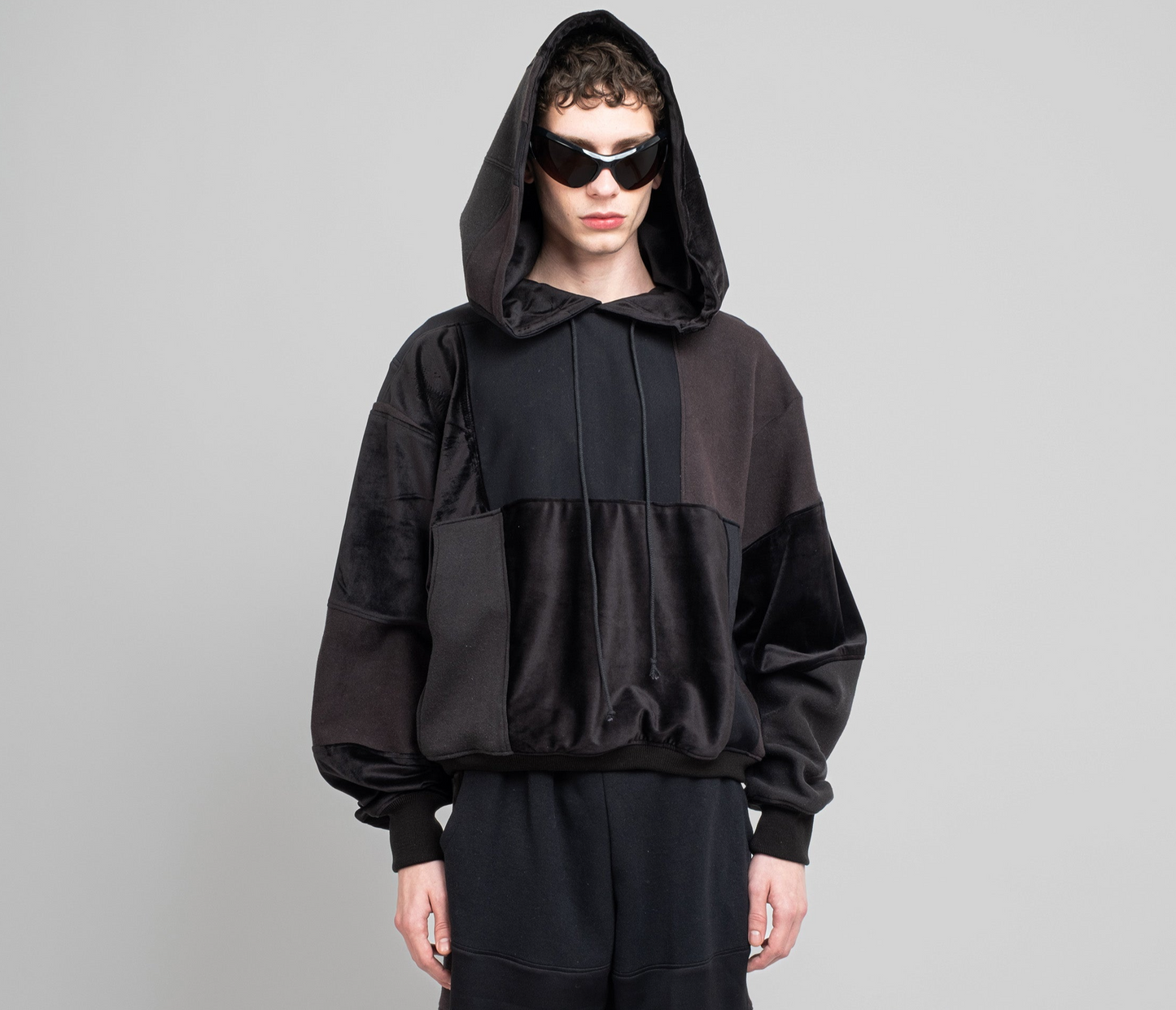 Monochromatic Hoodie In Black