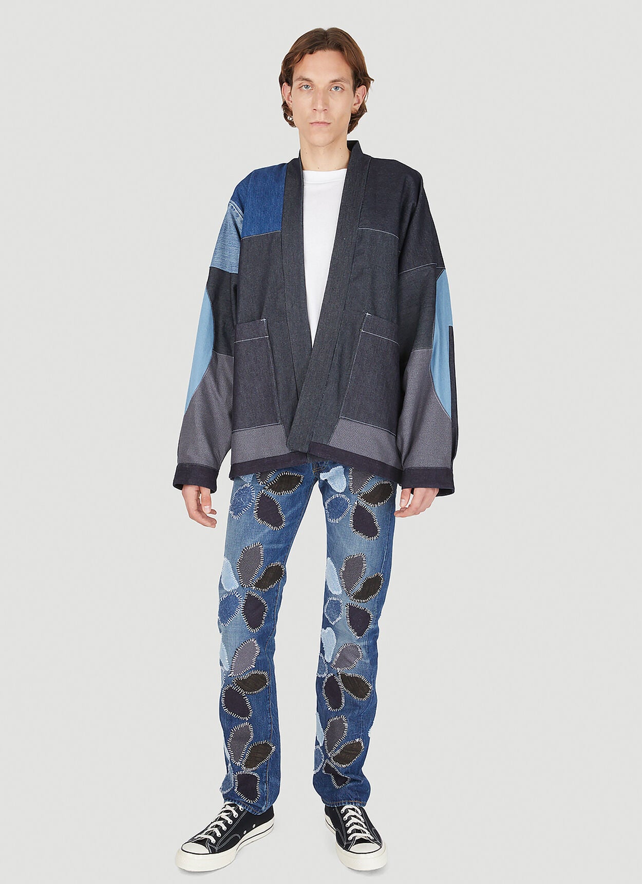 Patchwork kimono jacket