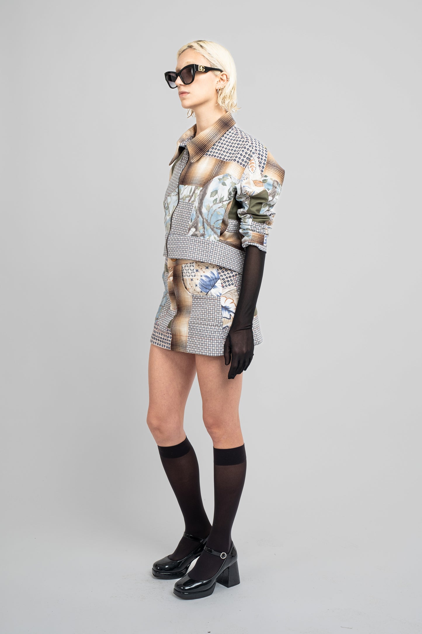 Multi Panel Mini Skirt