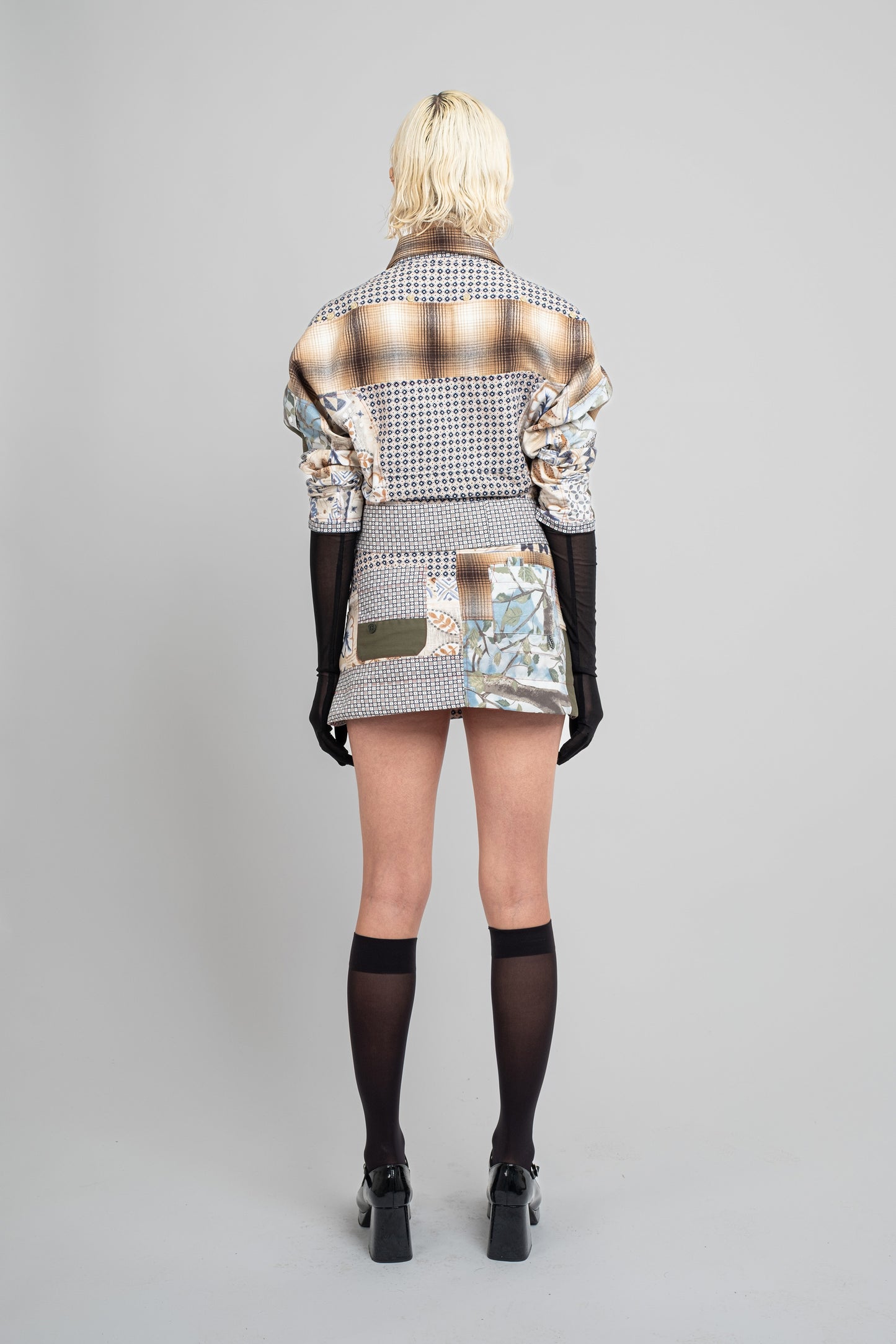 Multi Panel Mini Skirt