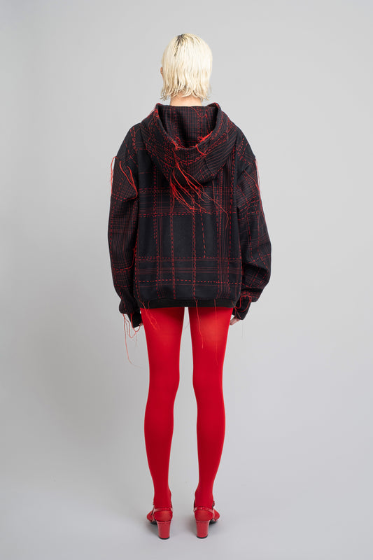 Wool Embroidered Hoodie