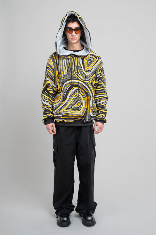 Collage Hoodie in Yellow