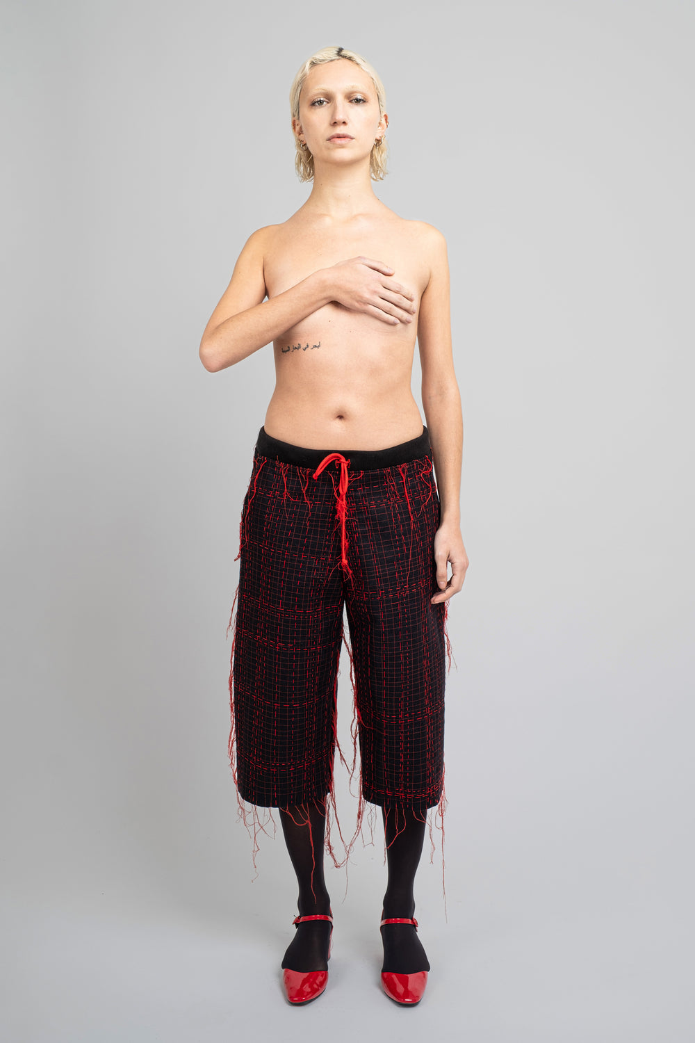 Wool Embroidered Bermuda Shorts