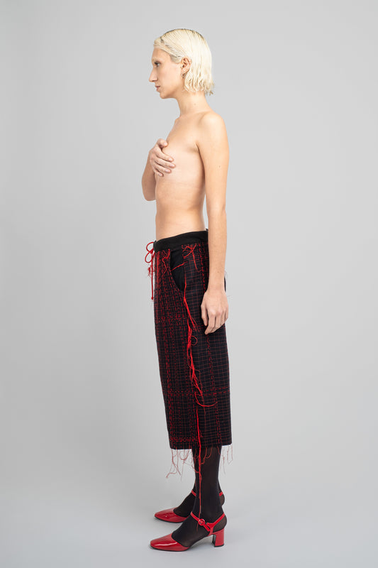Wool Embroidered Bermuda Shorts
