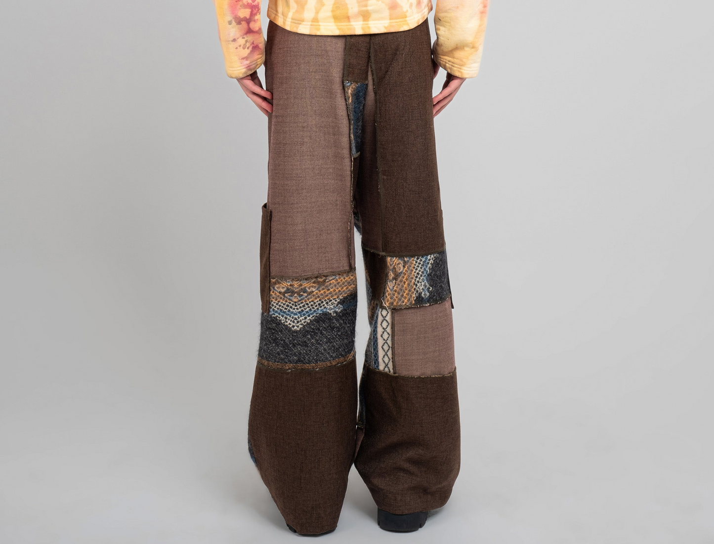 Multi-Color Trousers In Brown
