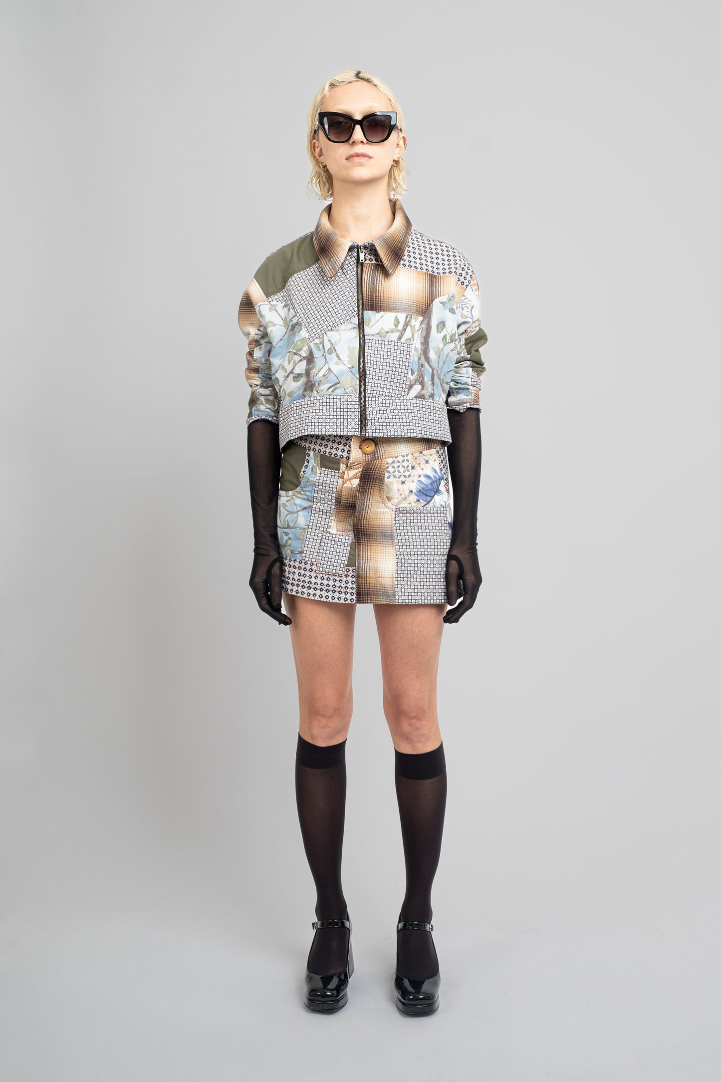 Multi Panel Mini Skirt