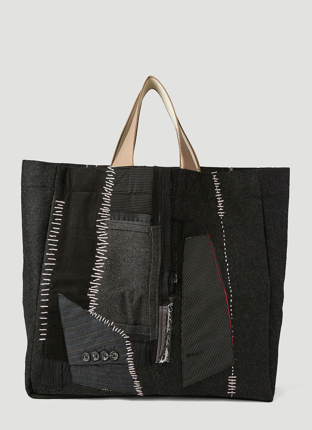 Multi Panel Tote Bag in Black