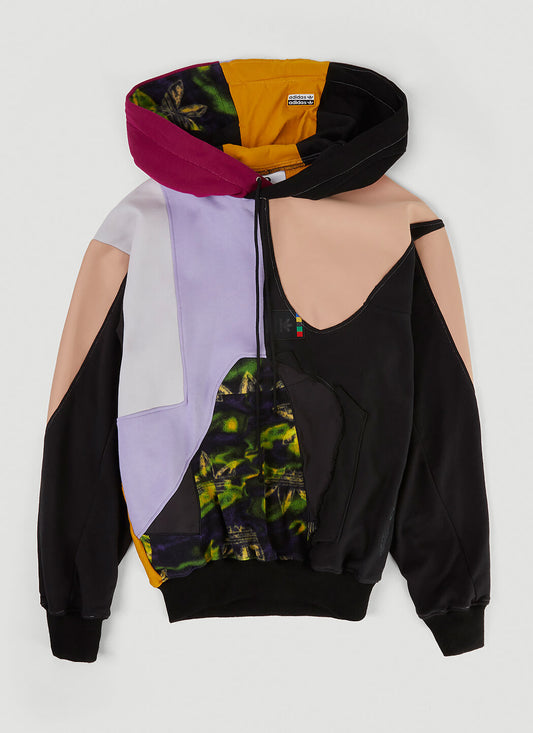 Multi Panel Hooded Sweatshirt