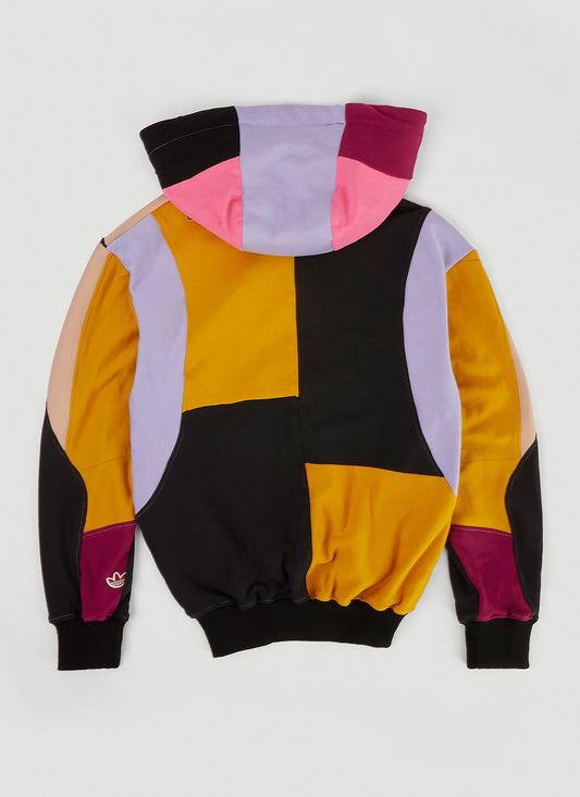 Multi Panel Hooded Sweatshirt