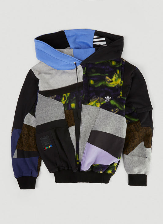 Multi Panel Hooded Sweatshirt