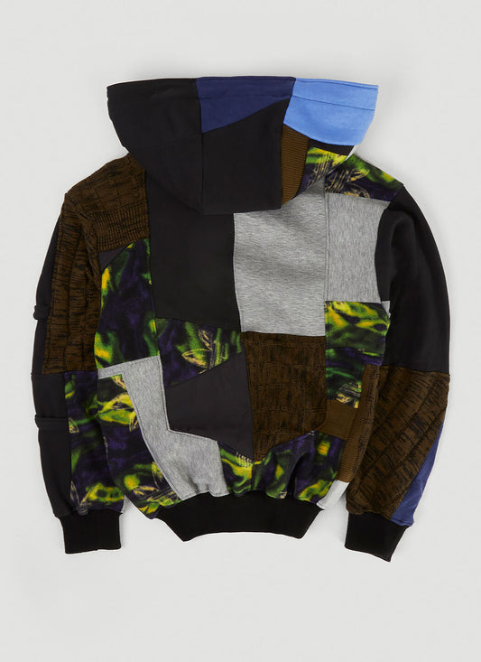 Multi Panel Hooded Sweatshirt