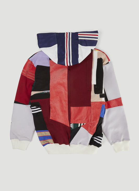 Up-cycled Multi Panel Hooded Sweatshirt