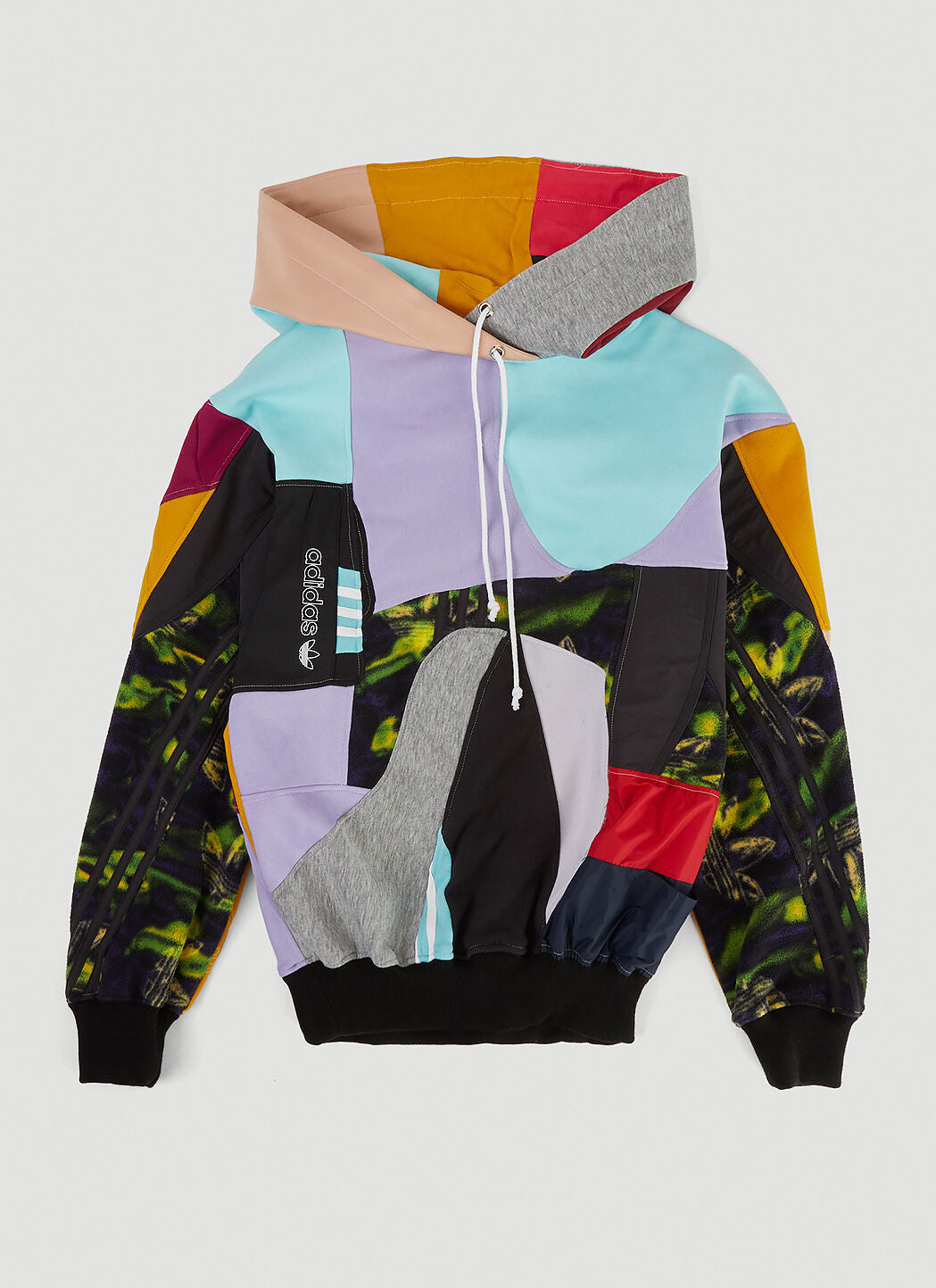 Multi Panel Hooded Sweatshirt