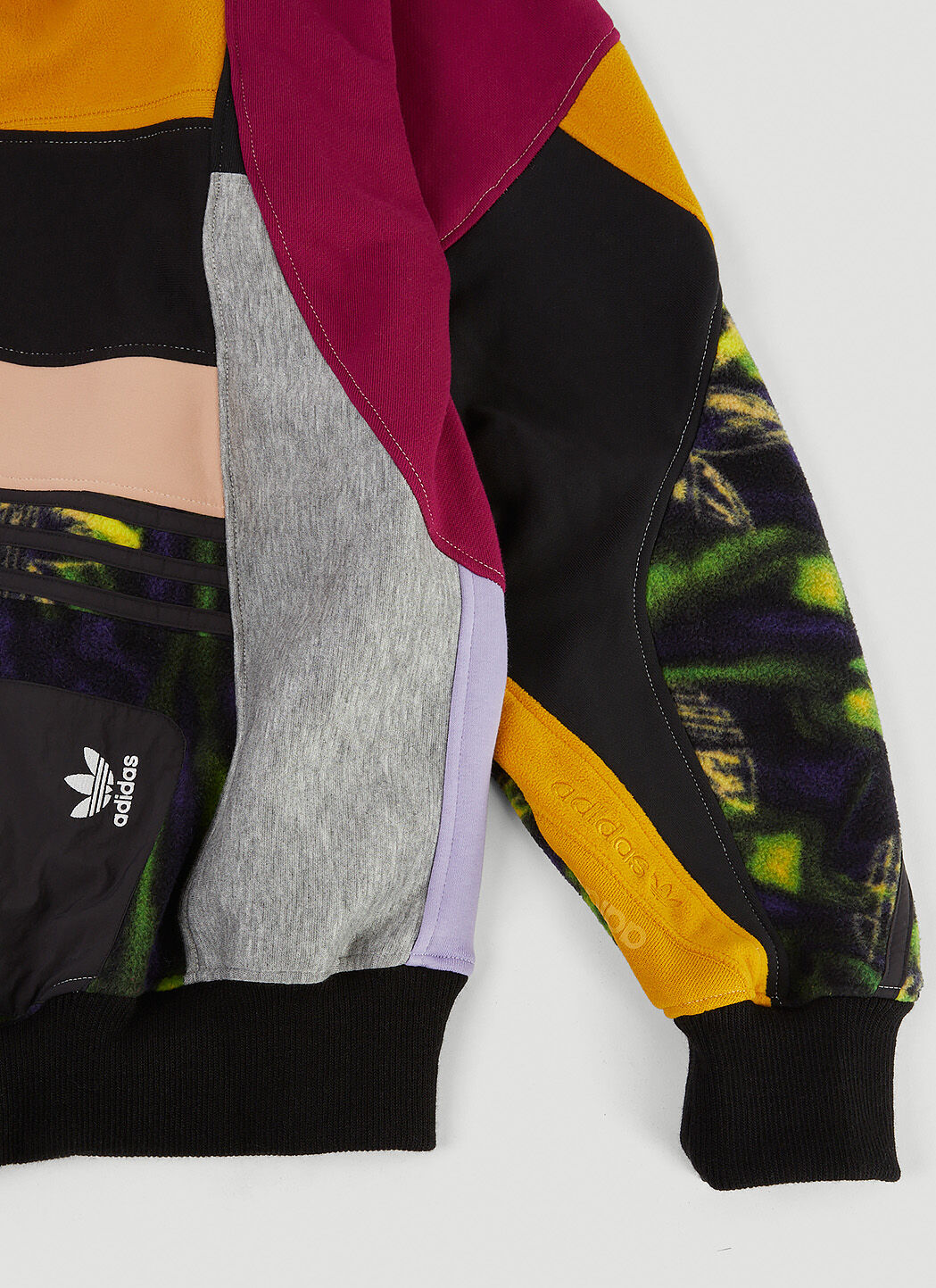Multi Panel Hooded Sweatshirt