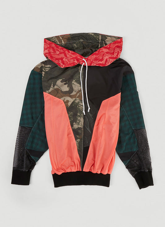 Multi Panel Hooded Sweatshirt