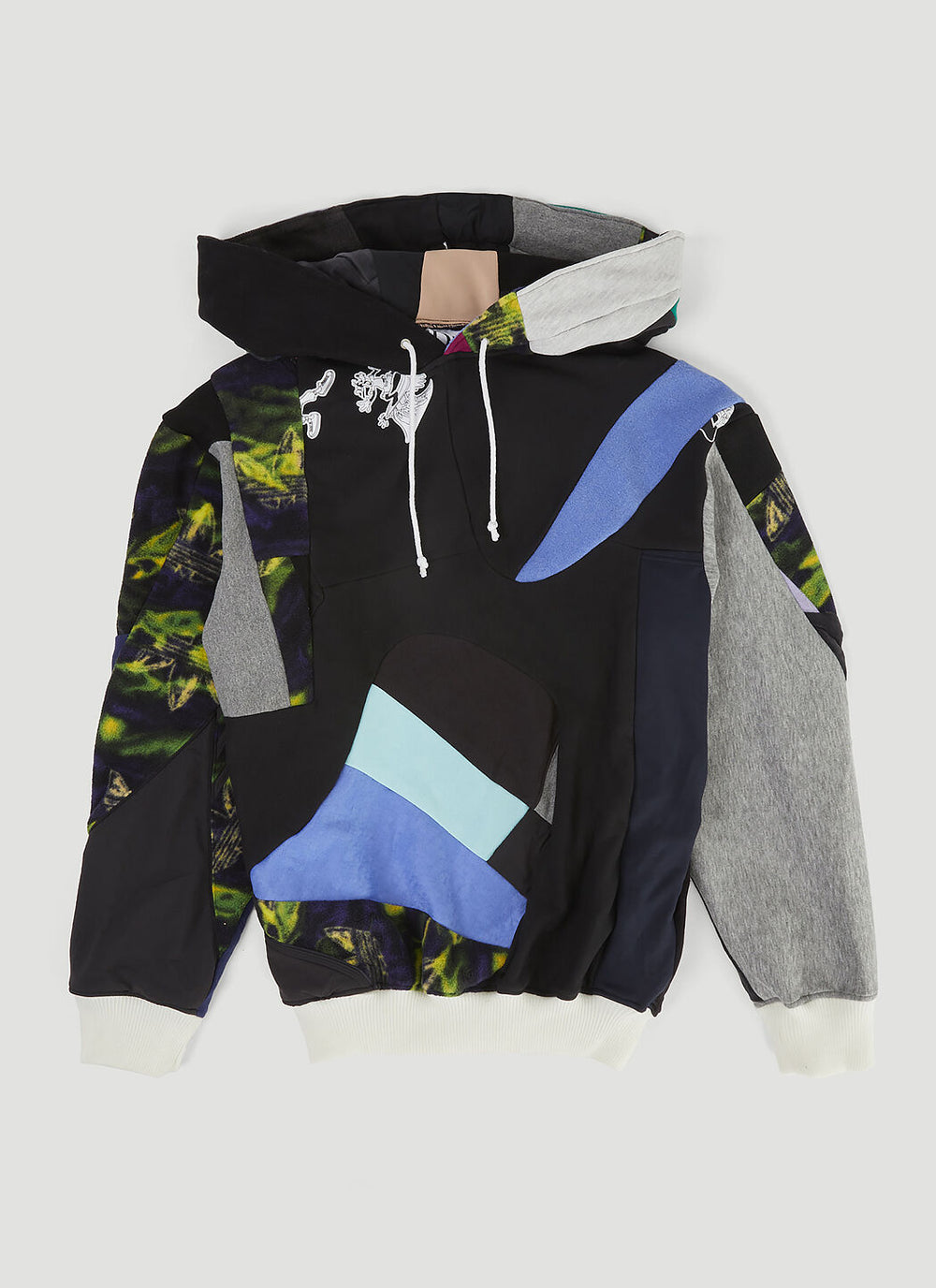 Multi Panel Hooded Sweatshirt