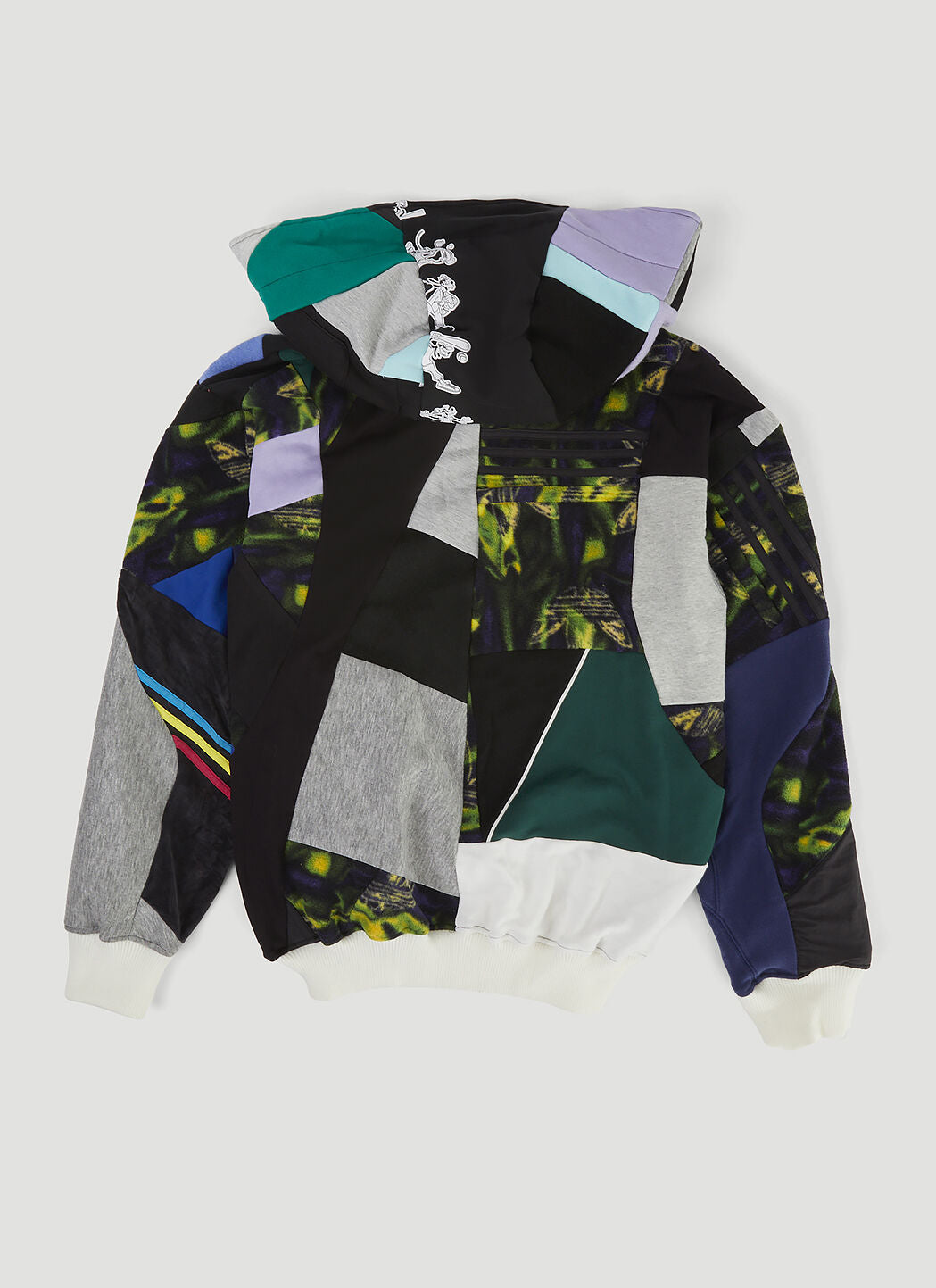 Multi Panel Hooded Sweatshirt