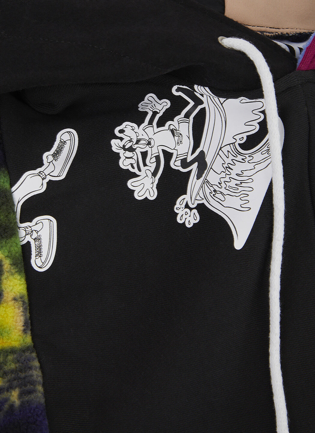 Multi Panel Hooded Sweatshirt