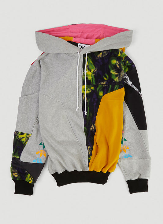 Multi Panel Hooded Sweatshirt