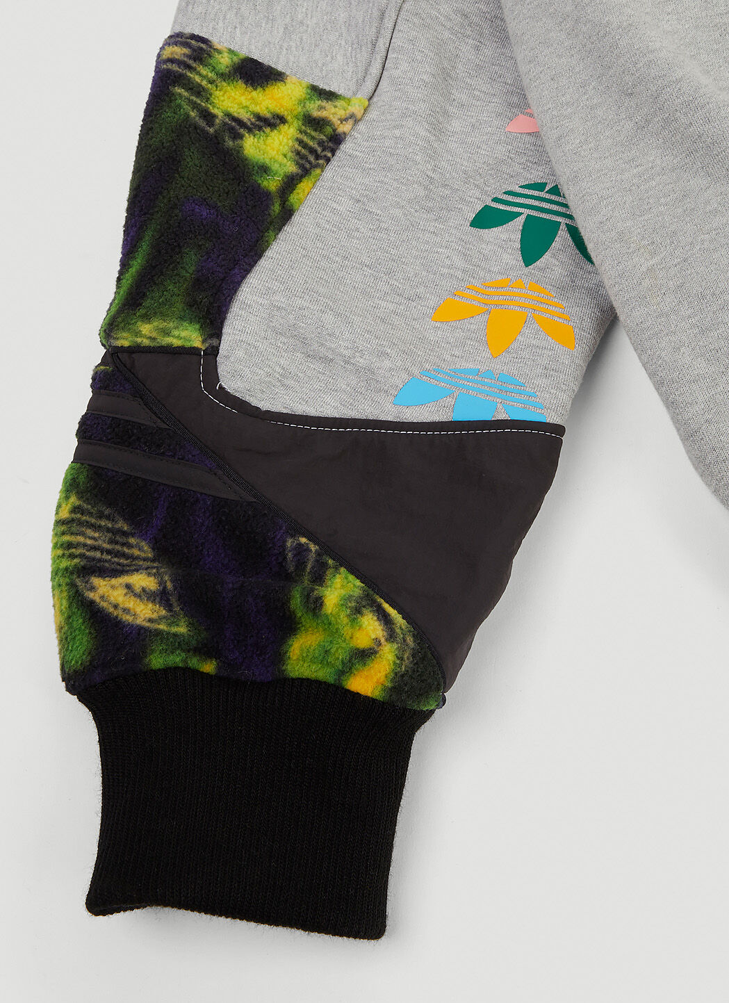 Multi Panel Hooded Sweatshirt