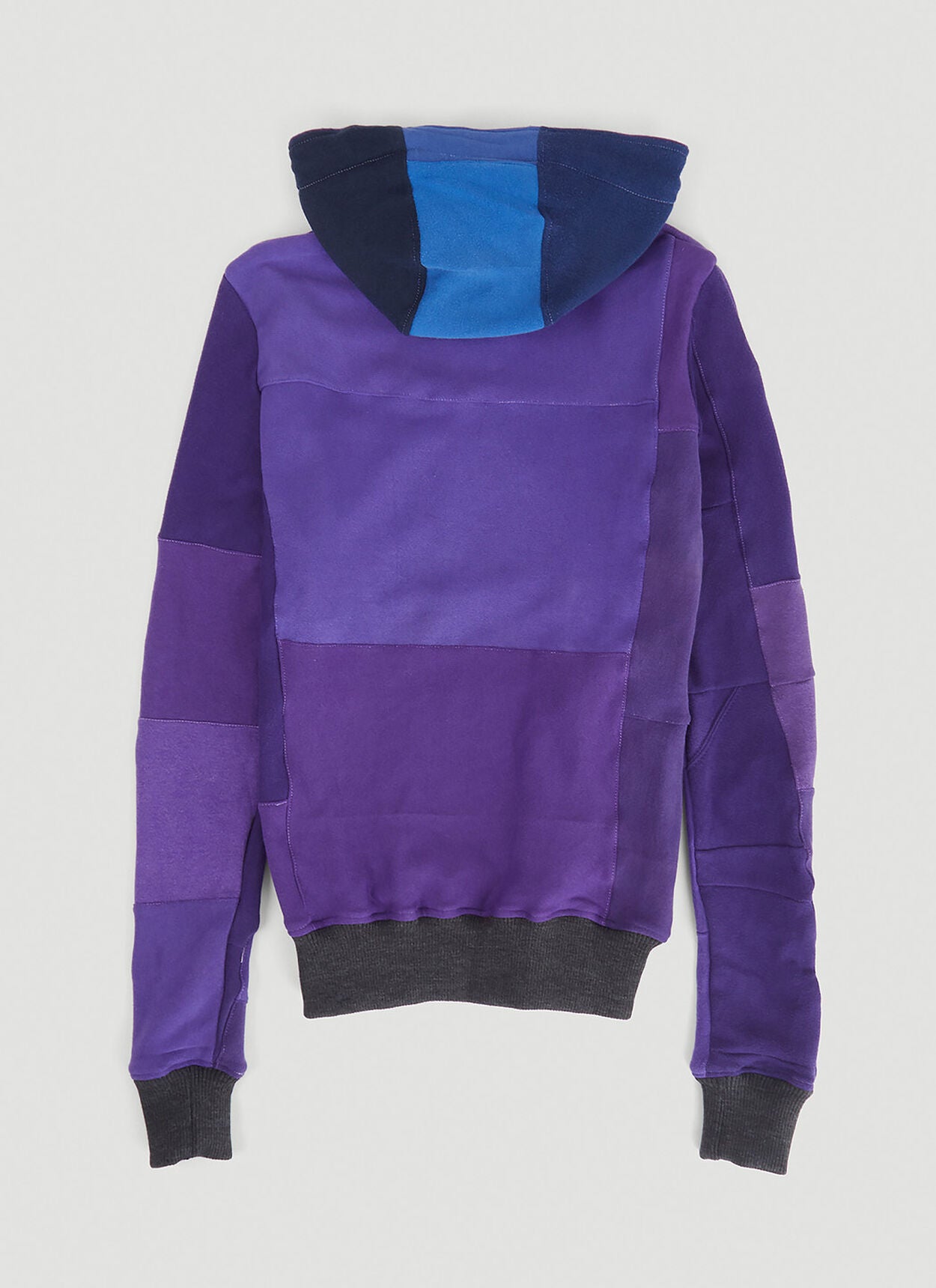 Monochromatic Deconstructed Panelled Hoodie in Purple
