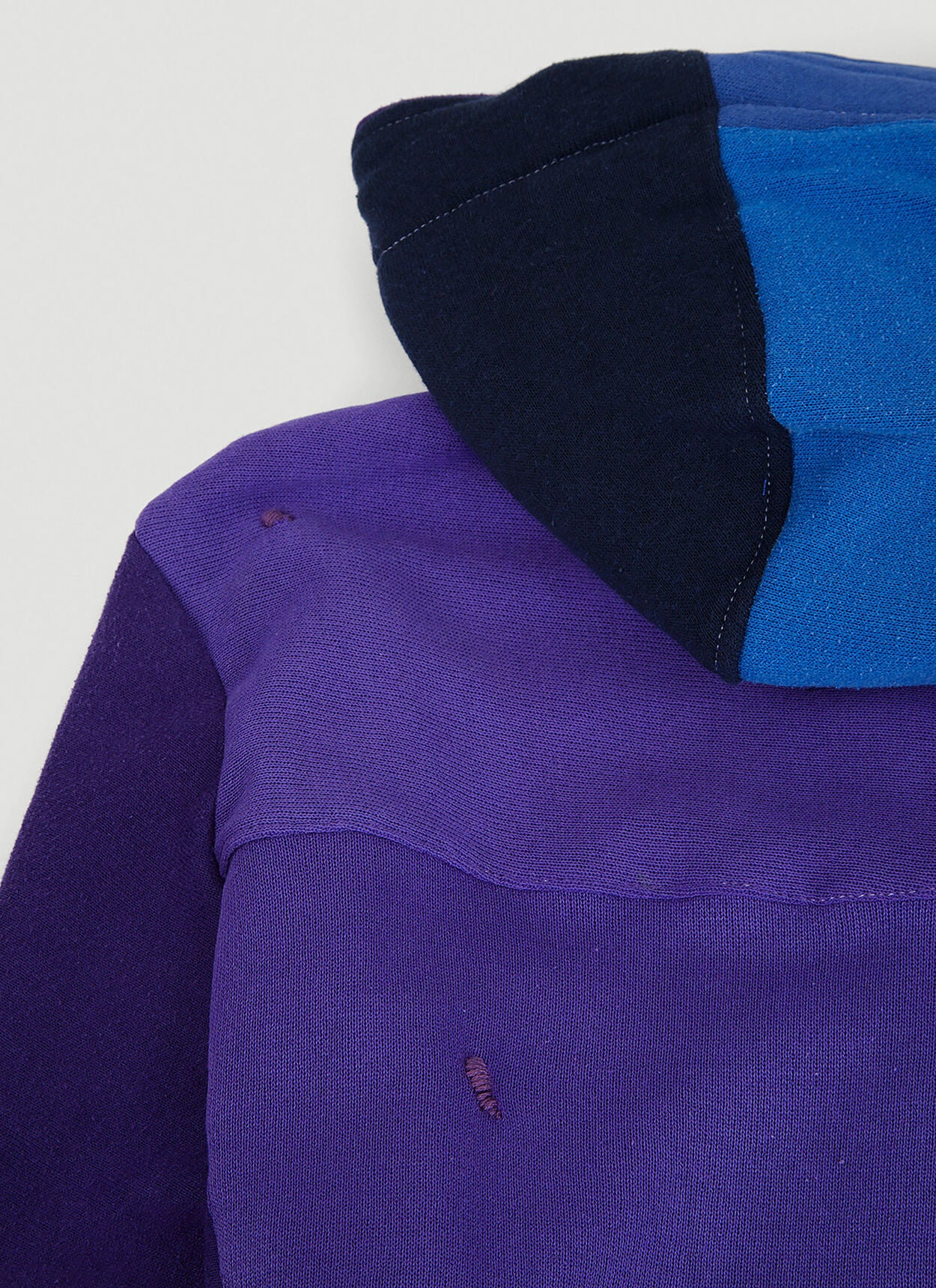 Monochromatic Deconstructed Panelled Hoodie in Purple