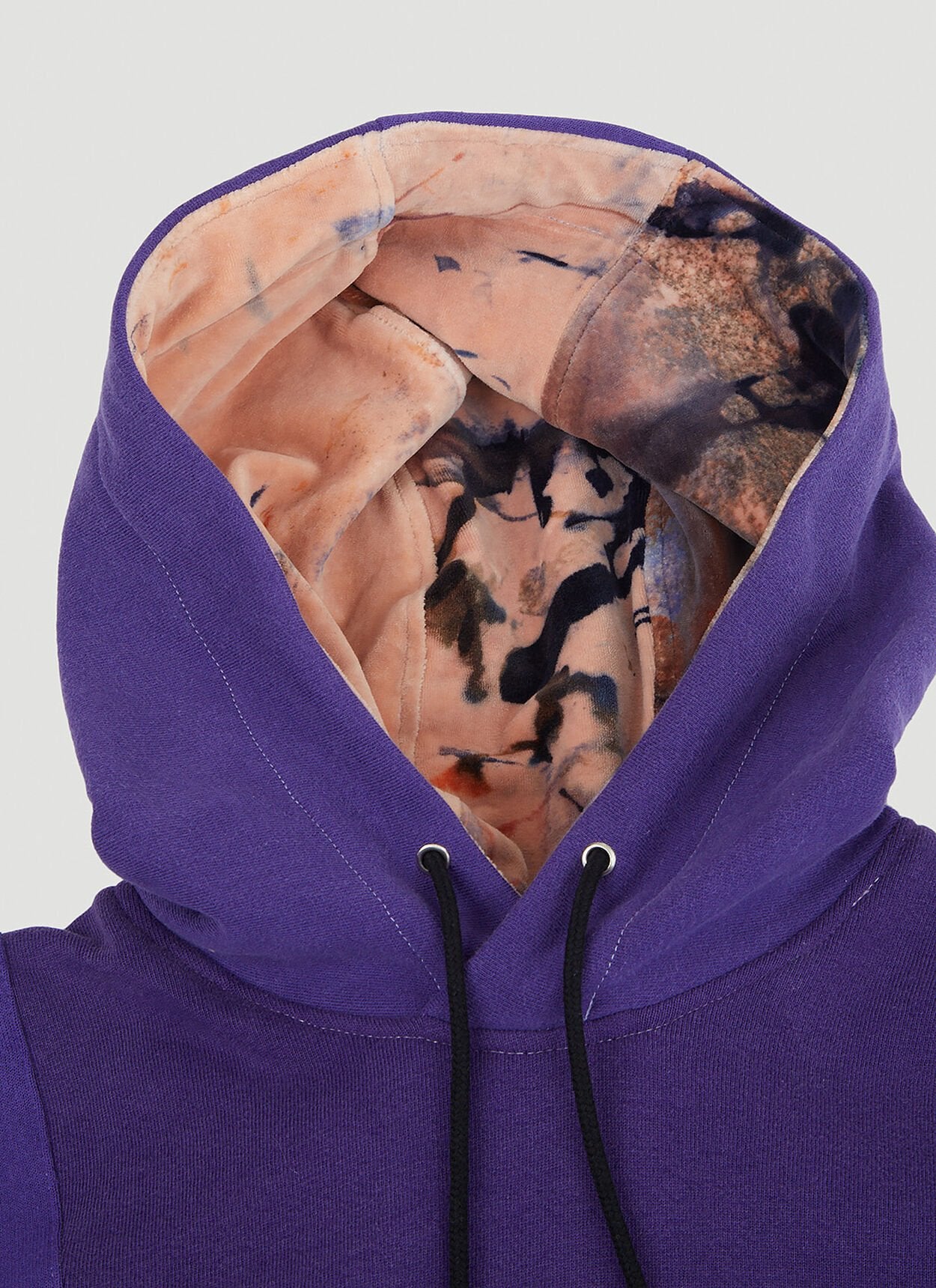 Monochromatic Deconstructed Panelled Hoodie in Purple