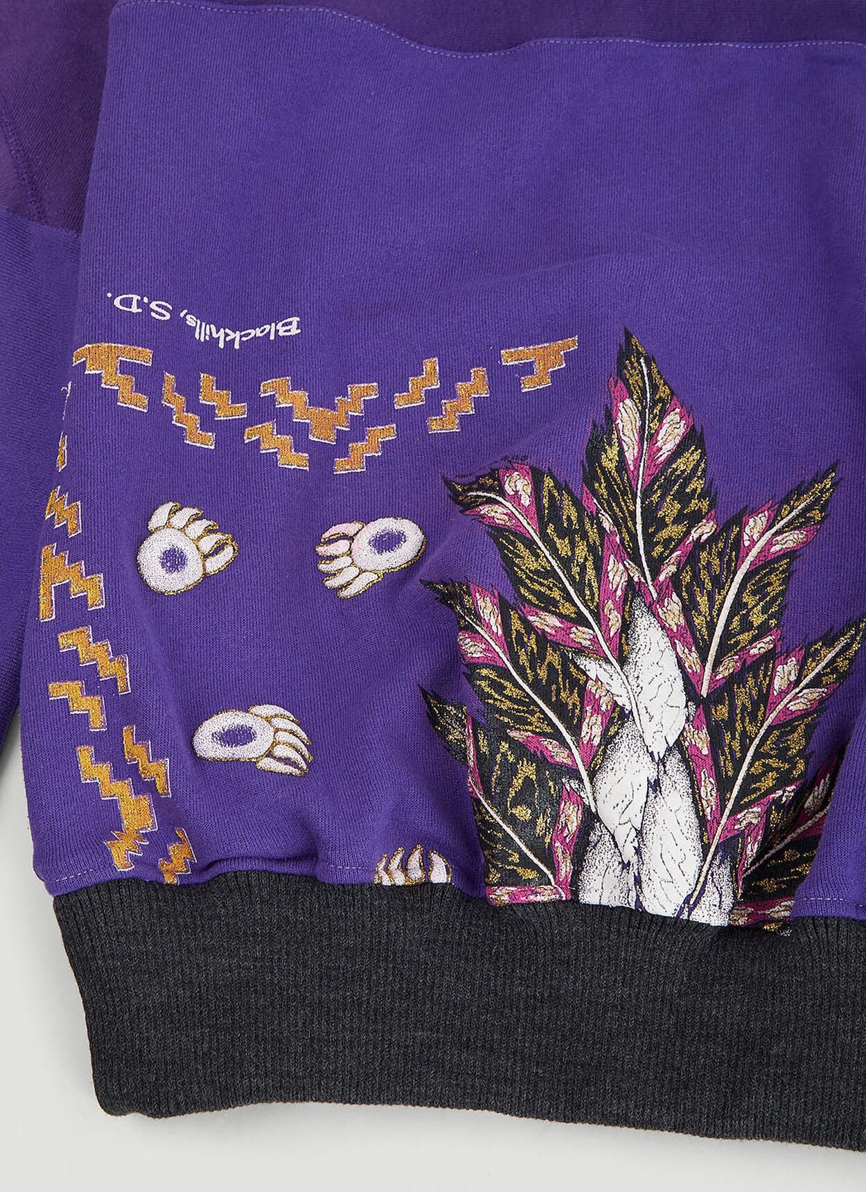 Monochromatic Deconstructed Panelled Hoodie in Purple