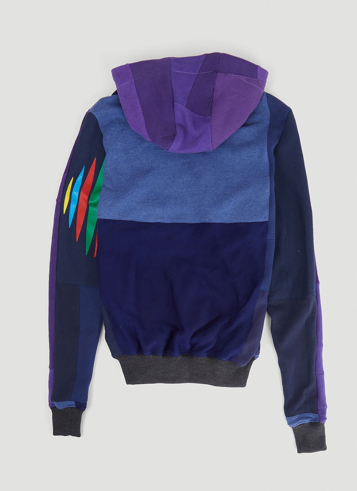 Monochromatic Deconstructed Panelled Hoodie in Purple