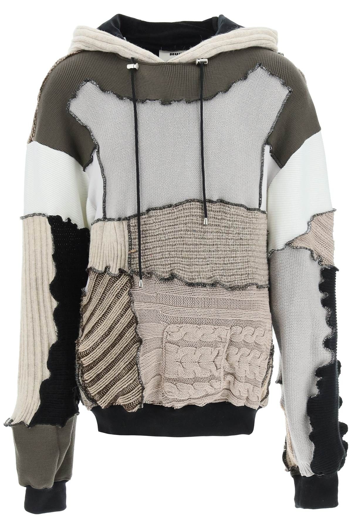 Knit Patchwork Hoodie