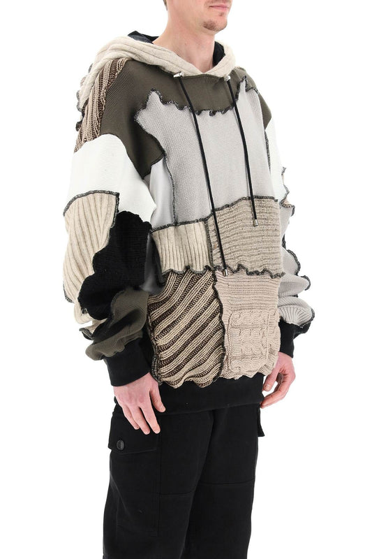 Knit Patchwork Hoodie